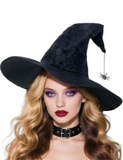 Witch Hats for Women Black Adult Hlalloween Wizard Hat Costume Party Accessory