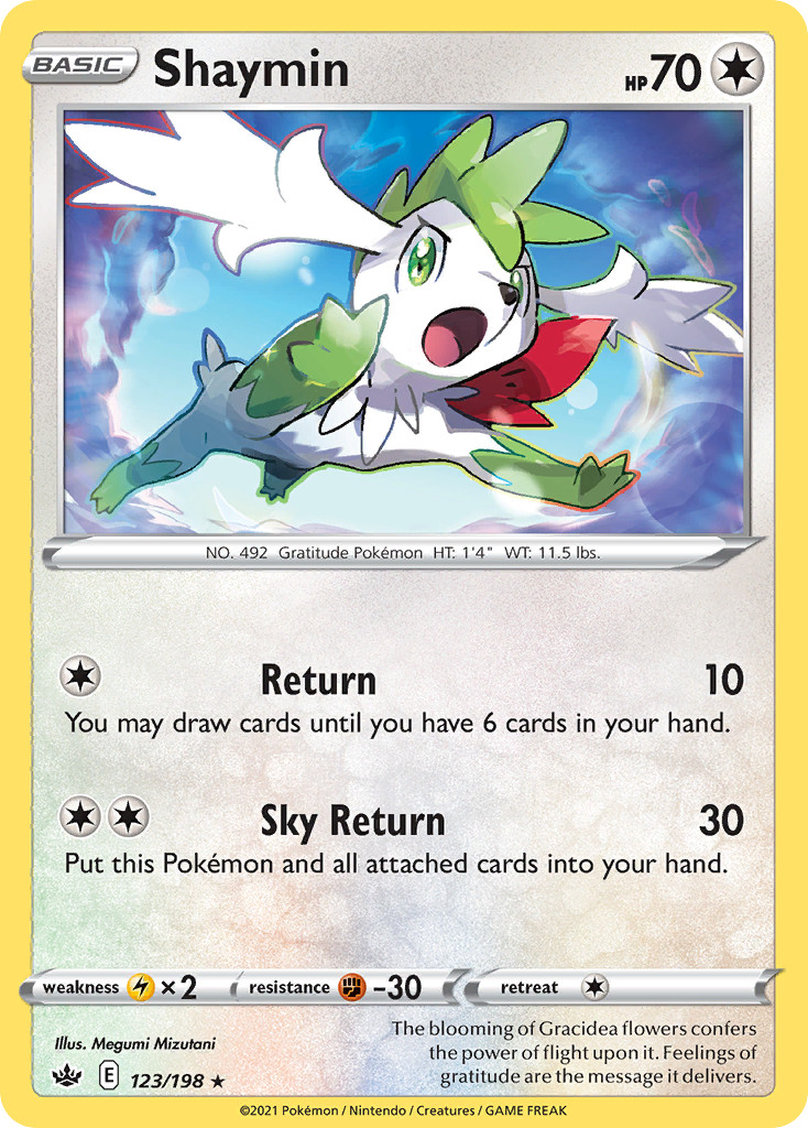 SHAYMIN 123/198 CHILLING REIGN REVERSE HOLO R NM