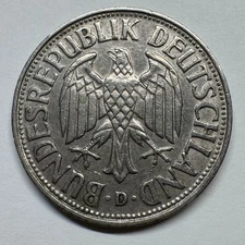 1957 Germany 1 Mark - D - Coin #C-085
