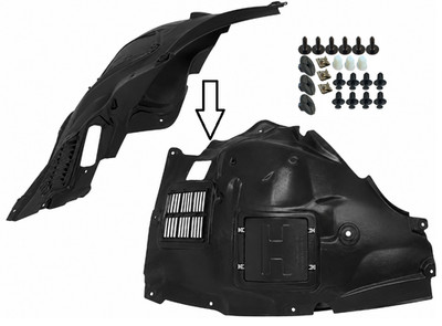 Radhausschale + CLIPS VORNE LINKS für BMW 3 F30 F31 80 F34 2012-2019 M-PAKET