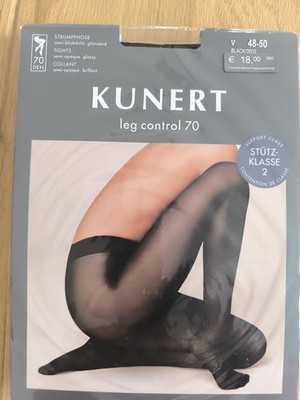 Stützstrumpfhose Kunert Sk 2 Gr. 48-50 Schwarz Leg Control 70 DEN Neu In OVP 18 