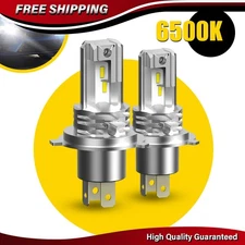2PCS H4/9003/HB2 LED Headlight Bulbs 6500K Cool White For Halogen Replacement