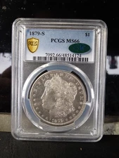 1879-S  PCGS MS 66 CAC Gold Shield Morgan Silver Dollar