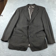 Vintage Givenchy Monsieur Blazer Men 46L Brown Knit 3 Button Sport Coat USA Made