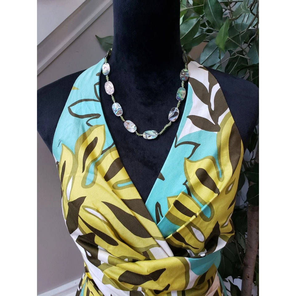 Vestido Vaina Madison Leigh Para Mujer 10 Multi Floral Algodón Halter Cuello Espalda Sin Espalda Foto 2 de 4