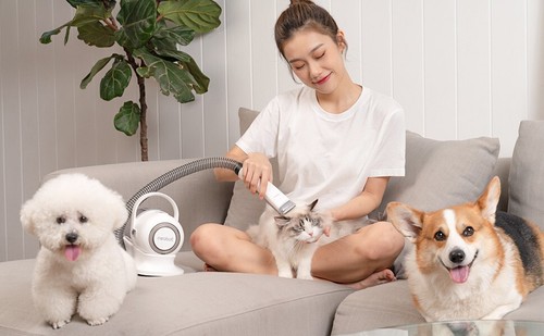 Neabot Pet Grooming Kit & Vacuum w/ Custom Pet Photo Mug, Pet Hair Trimming Tool - Picture 11 of 23