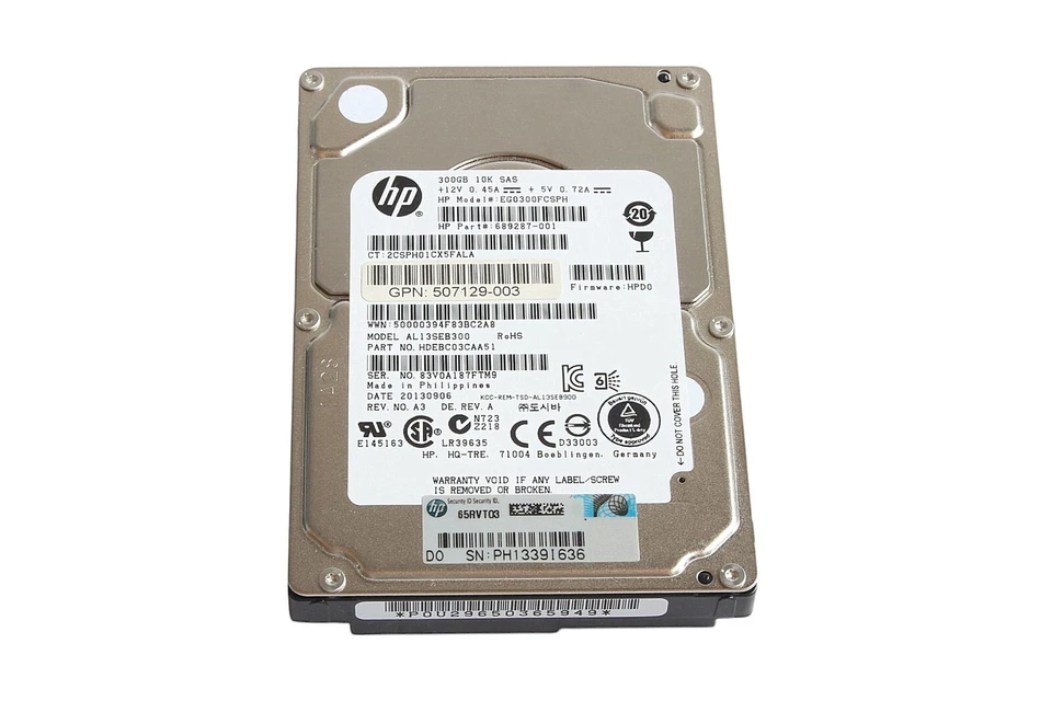 HP EG0300FCSPH 10k HDD SAS Festplatte 2.5" 300GB /  689287-001