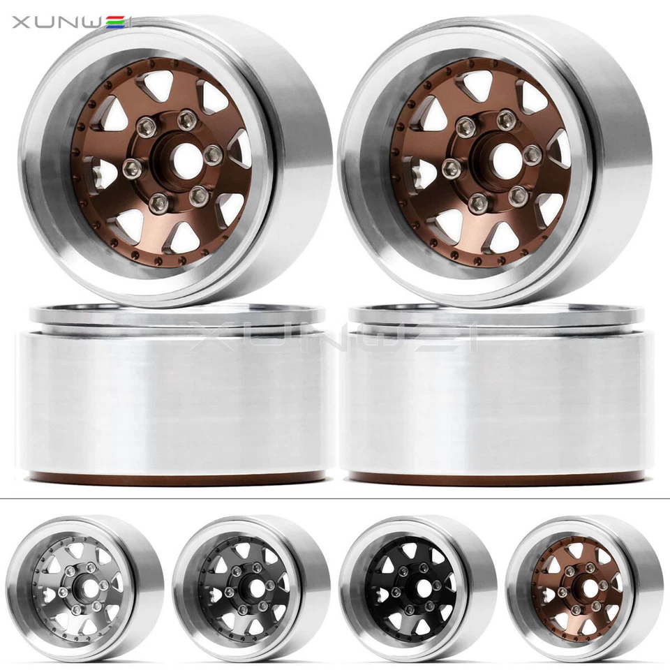 Offset -10mm Aluminum 1.9" Beadlock Wheel Rim for RC Crawler TRX4 SCX10 TAMIYA - Image 3 of 4