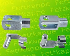 2 x Gabelkopf - Gabelgelenk 8x16 DIN71752 - M8 + Sicherungsbolzen / ES-Bolzen