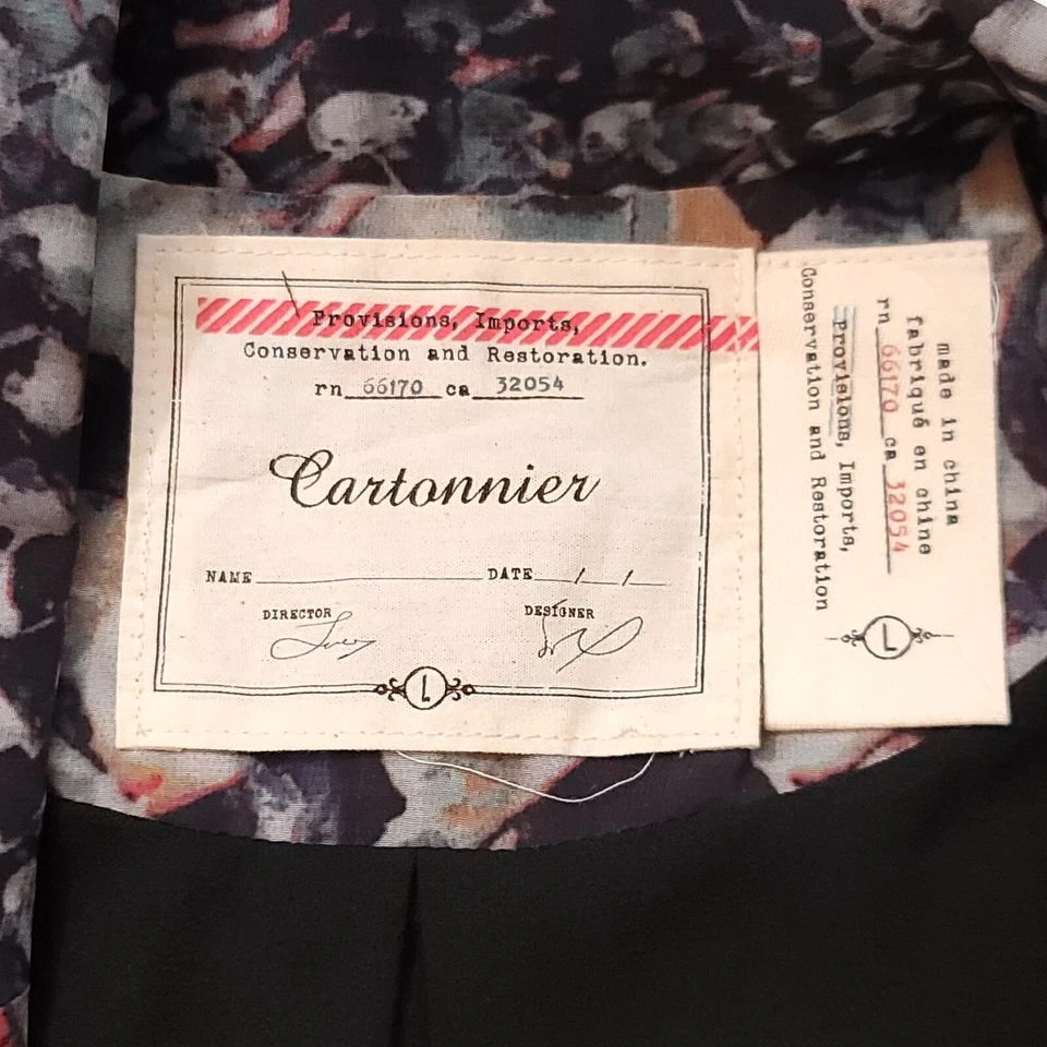 Cartonnier Anthropologie Blazer Jacket Womens Large Ardsley Abstract One Button - Изображение 2 из 4