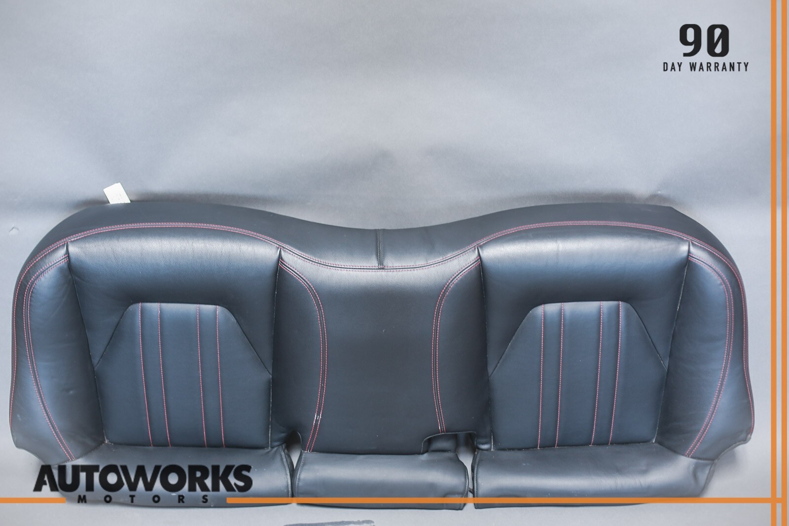14-17 Maserati Ghibli M157 Rear Lower Bench Seat Cushion Trim Black & Red OEM