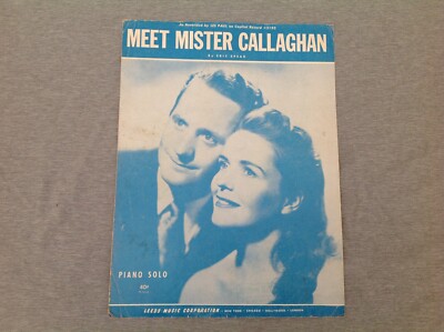 1952 Meet Mister Callaghan Sheet Music