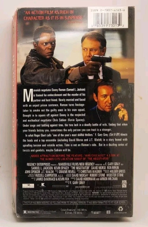 The Negotiator VHS, Sealed, Extra Feature, Century Collection, 1999 Warner  Foto 2 de 2