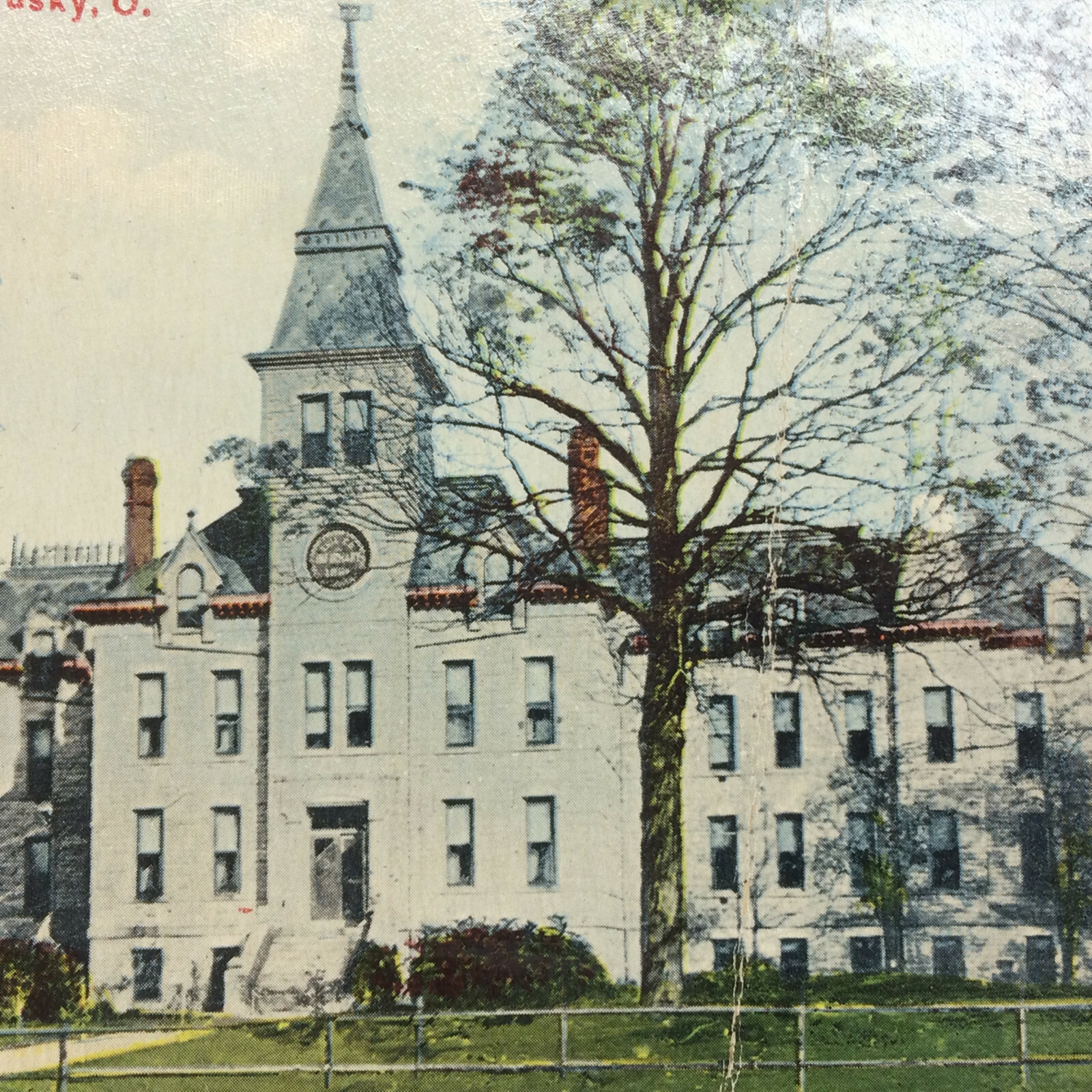Vtg Postcard Erie County Infirmary Scene Sandusky Ohio 1911 Jail | eBay