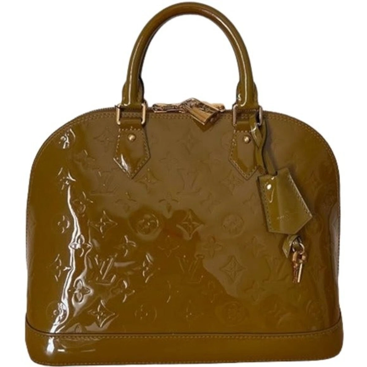 LOUIS VUITTON Patent Leather Monogram Vernis Alma PM, w/ Serial