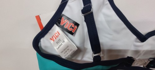 Vici Sports Bikini - Two Piece Swimwear Size 16 Women's Color Turquoise - Picture 5 of 10