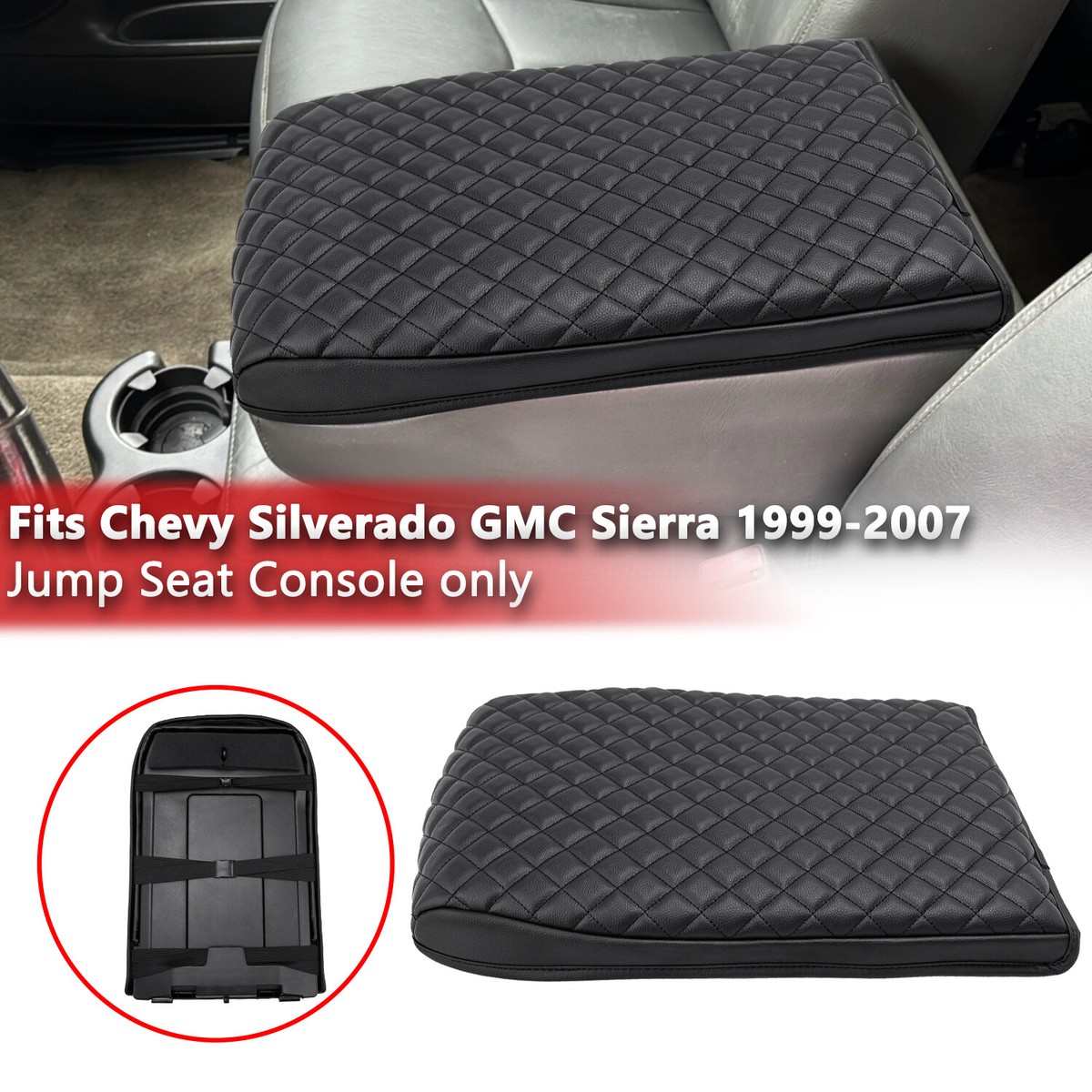 Center Console Lid Armrest Cover for Chevy Silverado Tahoe Jump
