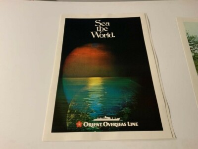 OCEAN LINER ORIGINAL POSTER #81B  36x24''  ORIENT OVERSEAS CRUISE LINE
