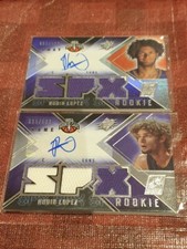 2008-09 SPx Robin Lopez Rookie Triple Jersey Auto Home + Away #ed/599 Lot