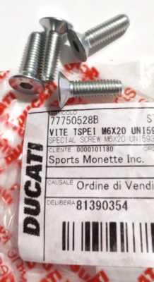 Ducati Screw M6X20 NOS 77750528 Qty. 4 (L-9221) | eBay