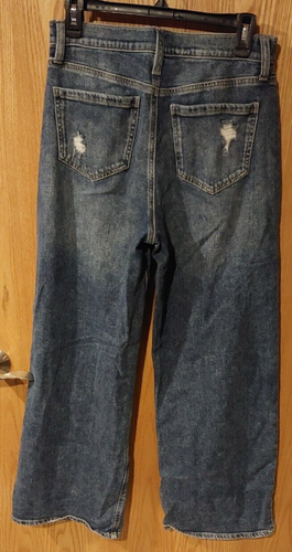 Juniors SO sz 9 Super High Rise 90's Wide Leg Distressed Jeans -5044 - Picture 6 of 8
