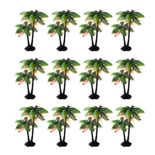 12Pcs Mini Artificial Plant Coconut Palm Tree 14cm Micro Landscape DIY Decor - Picture 23 of 24