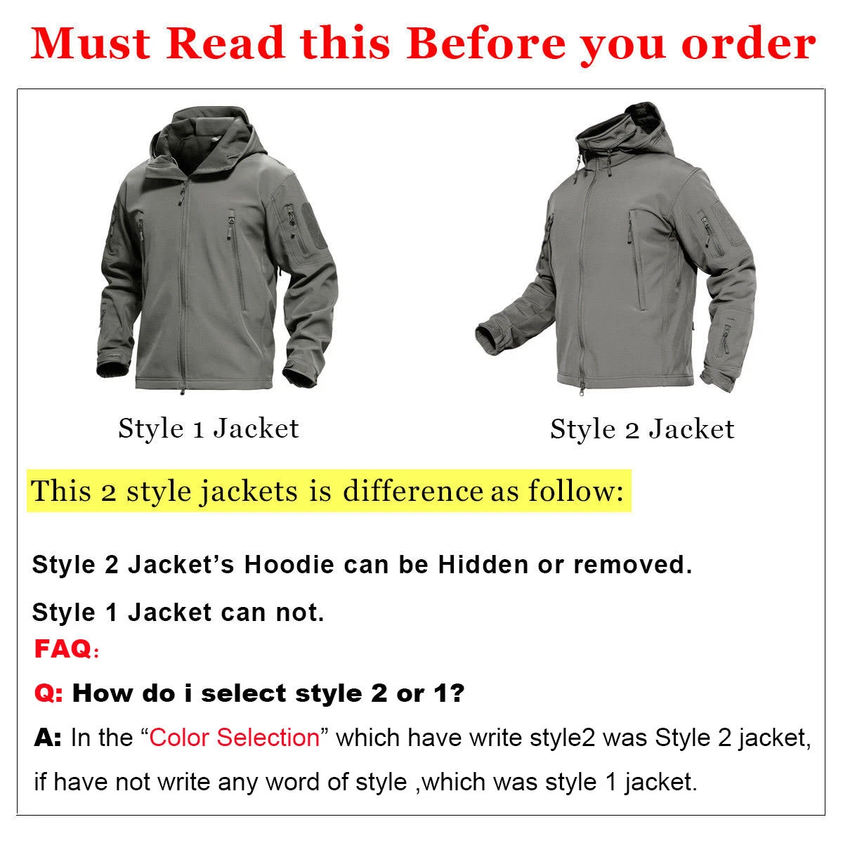 TACVASEN Waterproof Tactical Soft Shell Men Jacket Coat Army Windbreaker Outdoor - product detail image 4
