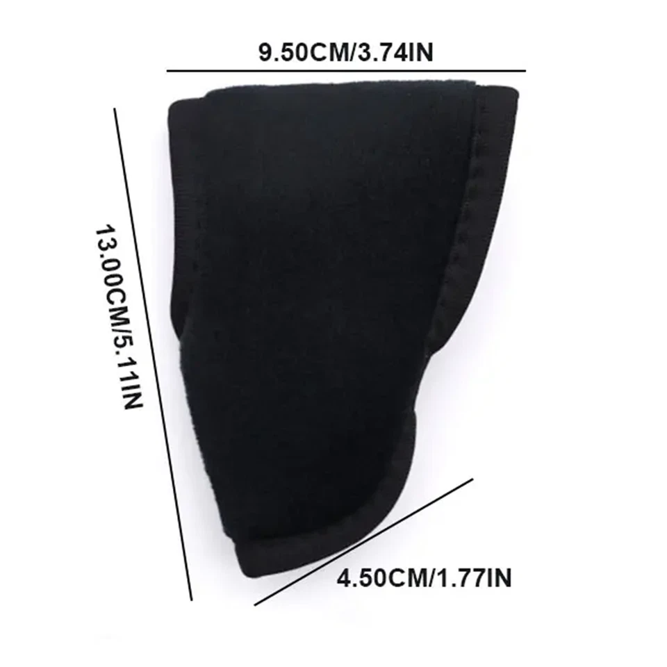 Acessório preto antiderrapante manga protetora para câmbio tampa botão de mudança carro flanela - Imagem 2 de 4