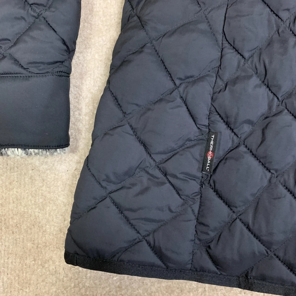 Chaqueta Thermoball The North Face para mujer S negra polar forrada Sherpa botón a presión Foto 4 de 4