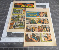 Lot of 2 The Amazing Spider-Man, Stan Lee Sunday comic Strips 1981
