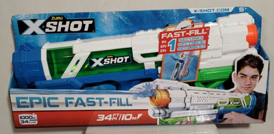 ZURU X-Shot Water Warfare Epic Fast-Fill Water Blaster 34 Fluid Oz 5+ Agesl  M5