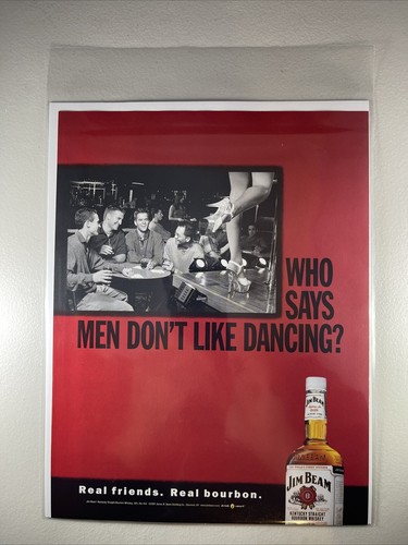 2001 Jim Beam Bourbon Whiskey Ad Kentucky Who Says Men Don’t Like Dancing Drink - Picture 11 of 11