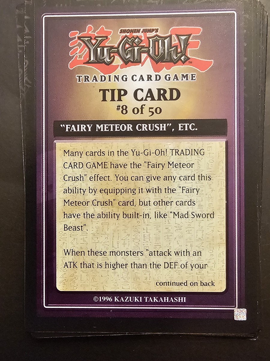 YUGIOH TIP CARDS #'s 8 43 44 YOUR CHOICE EACH YUGIOH TIP CARDS #'s 8 43 44 YOUR CHOICE EACH