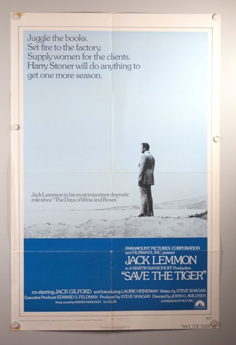 Jack Lemmon SAVE THE TIGER 1973 Poster-27x41" A7-7-19