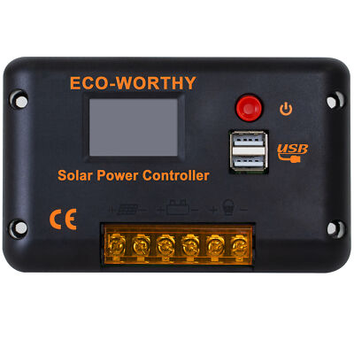 30A Solar Panel Batterieregler Dual USB 12V 24V LCD Laderegler