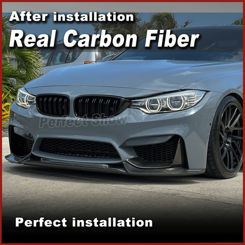 Carbon Splitter Flap Front Stoßstange Spoiler Canard Für BMW M3 F80 M4 F82 14-19 - Picture 4 of 9