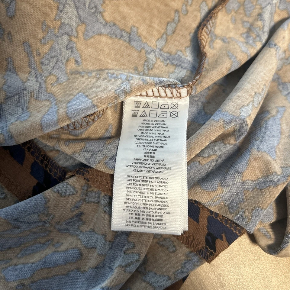 Michael Kors Women's Size L Long Sleeve Faux Wrap Dress Geometric Print - Image 4 of 4