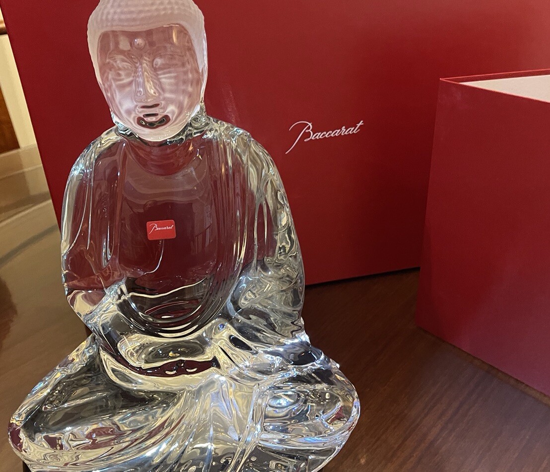 Large Crystal Baccarat Buddha by Kenzo Takada | eBay