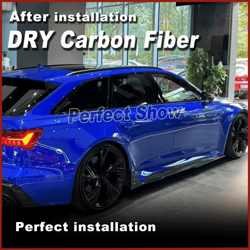 DRY Carbon faldones laterales accesorios Side Skirts Lip para Audi RS6 RS7 C8 Avant 19+ - Imagen 3 de 17