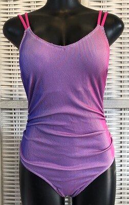NWT Cupshe Womens One Piece Swimsuit Size Small Blue Pink White