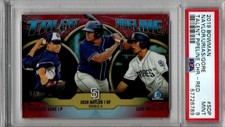 2019 Bowman Chrome Naylor/Urias/Gore Talent Pipeline Red Refractor 5/5 PSA 9