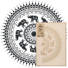 Reusable PLASTIC Wall STENCIL // 23.2  , 35  , 51.2  , 86.6  // ELEPHANT MANDALA