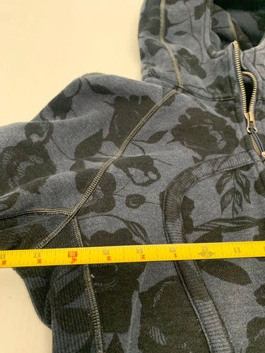 Lululemon Hoodie Full Zip Floral Black/Blue S Women's A10 - Picture 5 of 8