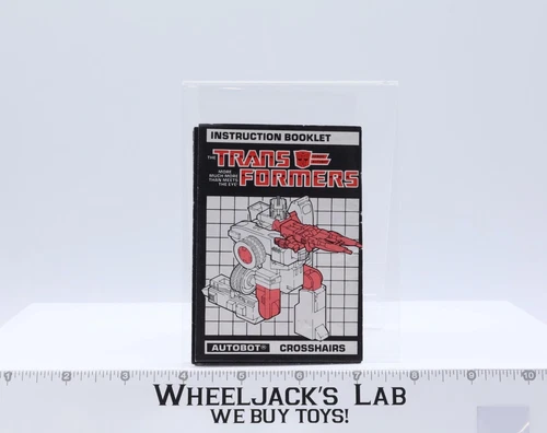 Crosshairs Action Figure Instruction Manual Booklet 1987 Hasbro G1 Transformers