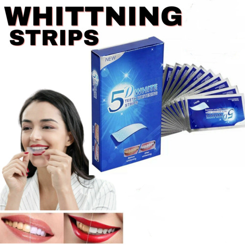 28 PIEZAS Tiras Blanqueadoras de Dientes 5D Gel Profesional Blanqueador Seguro