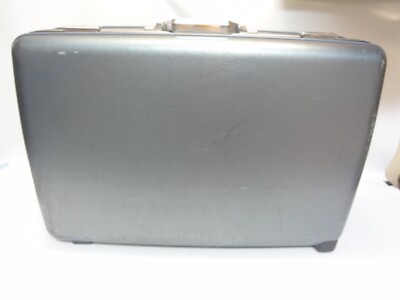 American Tourister Large Blue/Gray Luggage on Wheels Pull Handle Silver  30x20x9