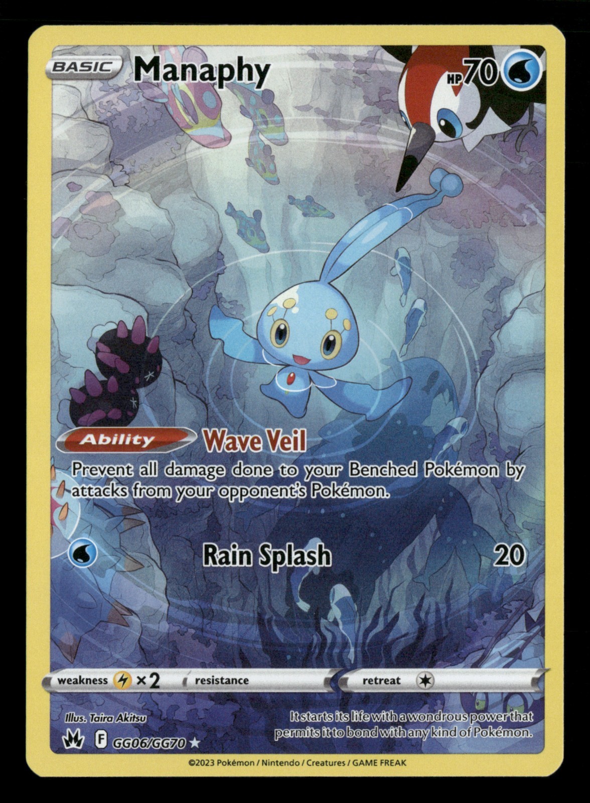 Manaphy - GG06/GG70 - Ultra Rare - Crown Zenith - Pokemon Card - NM/M