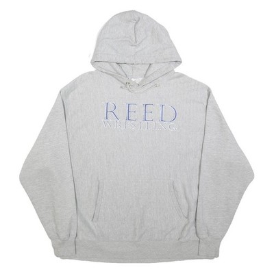 CHAMPION REVERSE WEAVE Herren Grau Reed Wrestling Pullover Hoodie XL Baumwollmix
