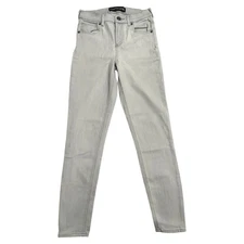 Express Jeans Women’s Size 0R High Rise Light Gray Stretch Denim Ankle Leggings