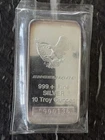 ENGELHARD 10 Troy Ounces Eagle and Flag Hallmark .999 Fine Silver